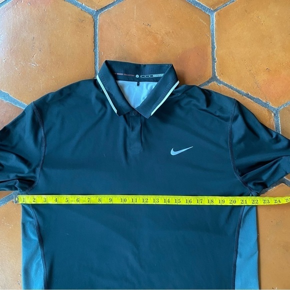 Nike Tiger Woods Collection Golf Polo Shirt Ombré Black Mens Size Medium M - Picture 8 of 8